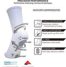 Load image into Gallery viewer, Dmyth Premium - Tất trợ lực cổ cao kẻ ngang (Crew)