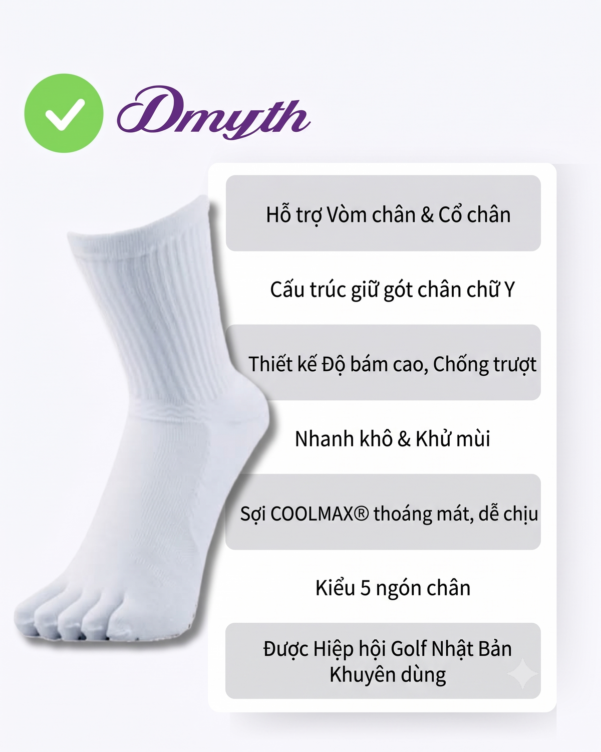 Tại sao nên lựa chọn tất 5 ngón?