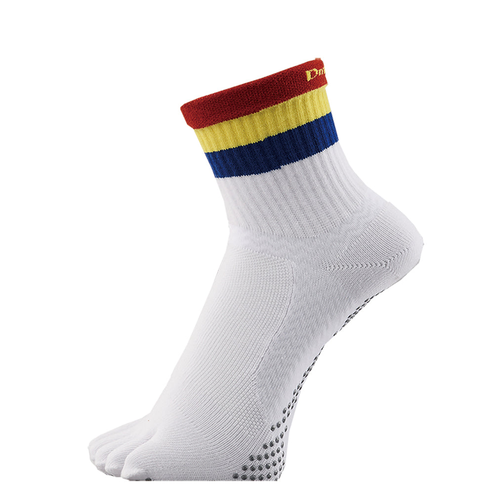 Dmyth Premium - Medium-Cut Striped Five-Toe Compression Socks