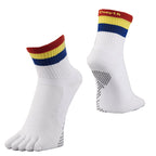 Dmyth Premium - Medium-Cut Striped Five-Toe Compression Socks