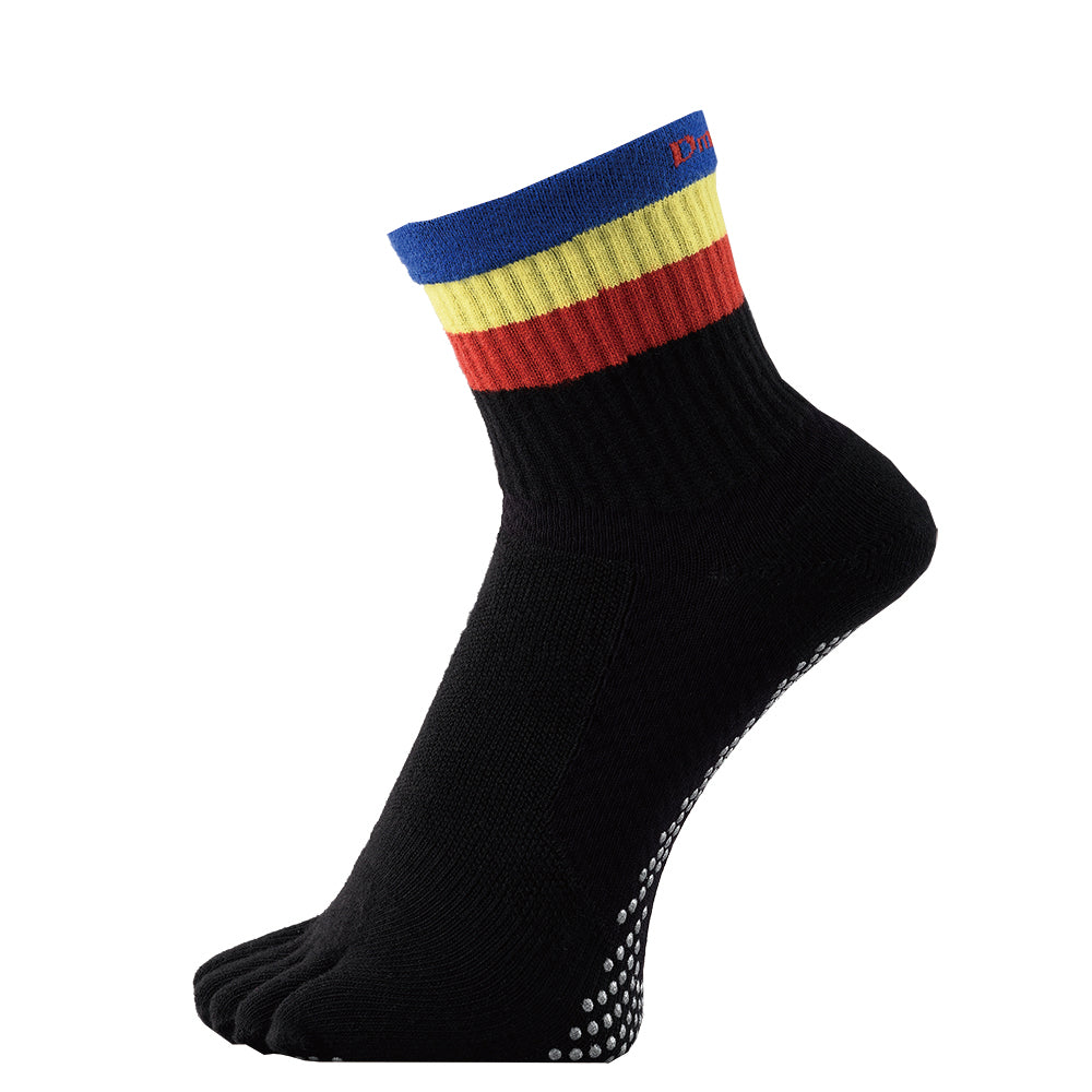 Dmyth Premium - Medium-Cut Striped Five-Toe Compression Socks