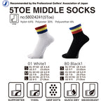Dmyth Premium - Medium-Cut Striped Five-Toe Compression Socks